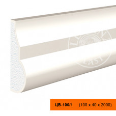 ЦВ-100/1 - декоративный фасадный цоколь 100 x 40 x 2000 мм | Lepninaplast