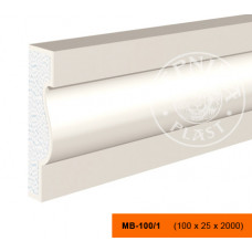 МВ-100/1 - декоративный фасадный молдинг 100 x 25 x 2000 мм | Lepninaplast