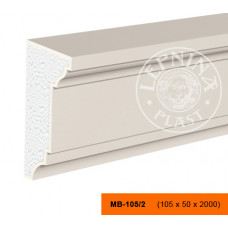 МВ-105/2 - декоративный фасадный молдинг 105 x 50 x 2000 мм | Lepninaplast