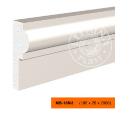 МВ-105/3 - декоративный фасадный молдинг 105 x 25 x 2000 мм | Lepninaplast
