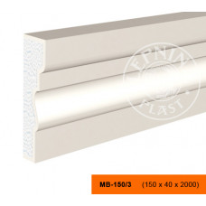 МВ-150/3 - декоративный фасадный молдинг 150 x 40 x 2000 мм | Lepninaplast