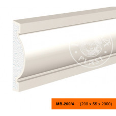 МВ-200/4 - декоративный фасадный молдинг 200 x 55 x 2000 мм | Lepninaplast