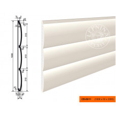 СВ-50/11 - декоративная фасадная настенная панель 1000 x 50 x 2000 мм | Lepninaplast