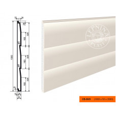 СВ-50/9 - декоративная фасадная настенная панель 1000 x 50 x 2000 мм | Lepninaplast